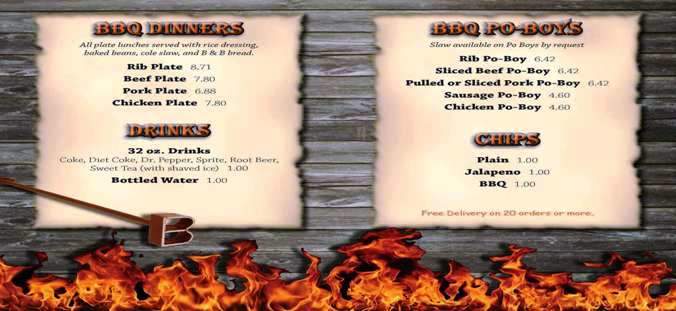 B B BBQ - Sulphur, LA menu_pic
