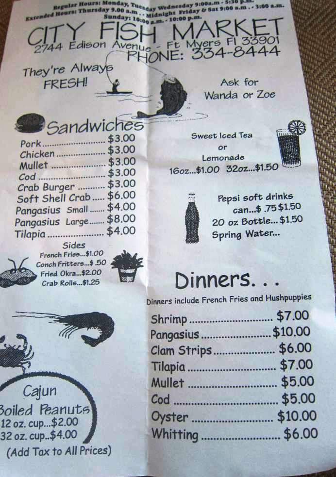 City Fish Market - Fort Myers, FL menu_pic