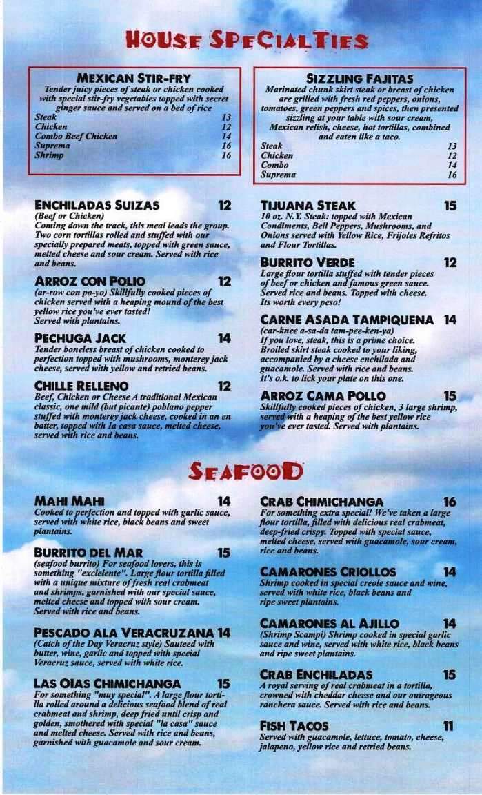 Cielito Lindo Dos - Fort Lauderdale, FL menu_pic