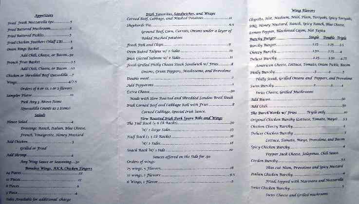 Celtic Knot - Summerville, SC menu_pic