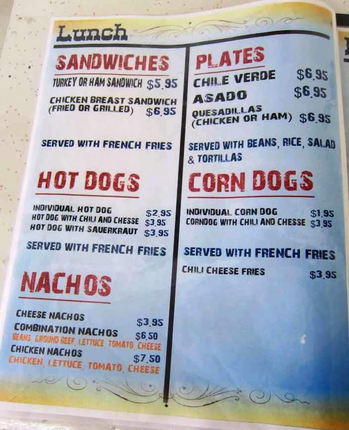 Corral Cafe - Fort Stockton, TX menu_pic