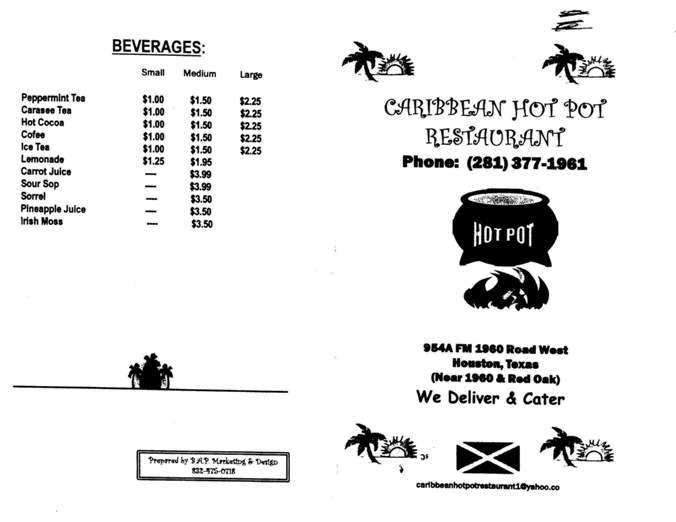Caribbean Hot Pot Restaurant - Houston, TX menu_pic