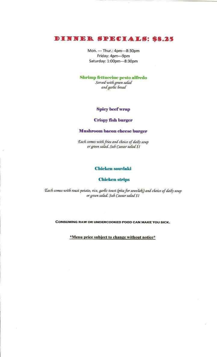 City Grill - Bellingham, WA menu_pic