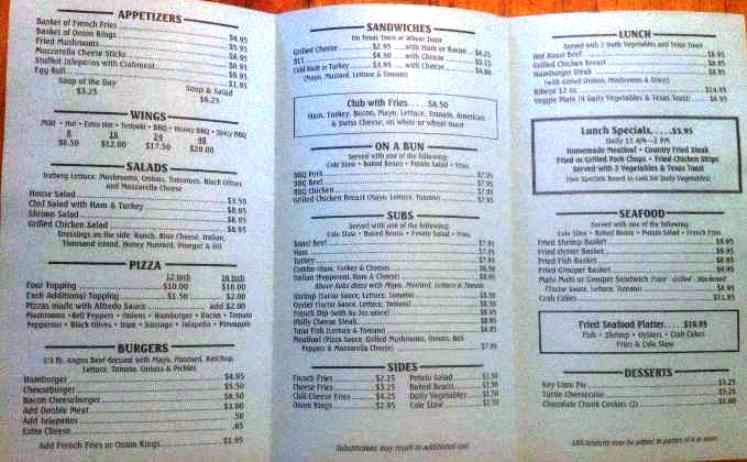 DJs Beach Cafe - Pensacola, FL menu_pic
