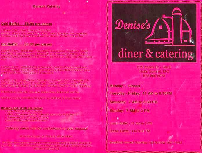 /380150032/Denises-Diner-and-Catering-Menu-Holts-Summit-MO - Holts Summit, MO