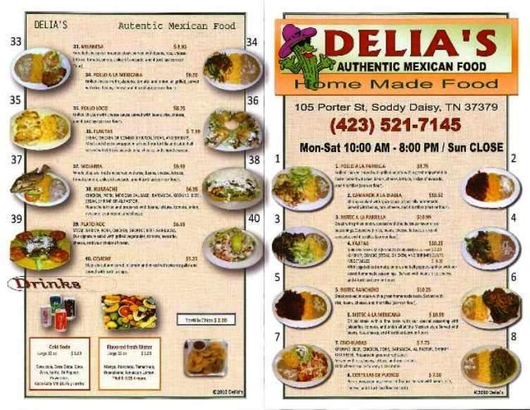 Delia's Taqueria - Soddy Daisy, TN menu_pic