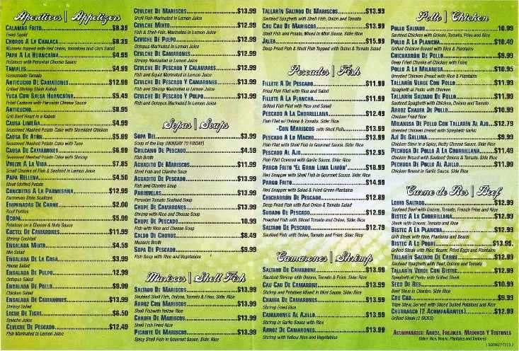 El Gran Lima Limon - Hollywood, FL menu_pic