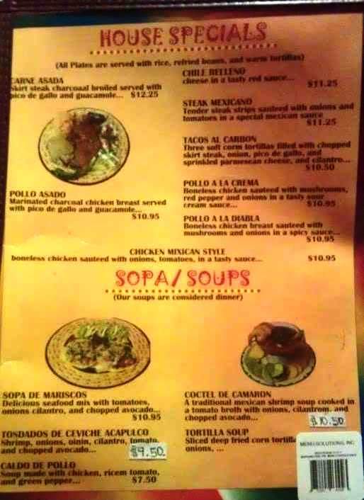 El Tequilas Mexican Restaurant - Melbourne, FL menu_pic