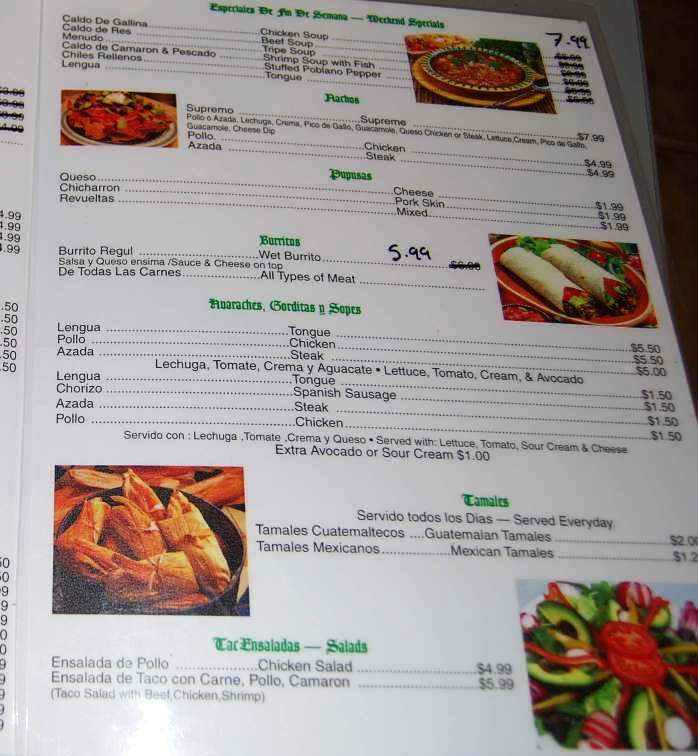 El Parral - Calhoun, GA menu_pic