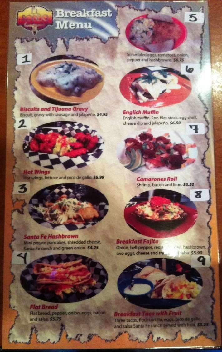El Rodeo Mexican Restaurant Bar - Indianapolis, IN menu_pic