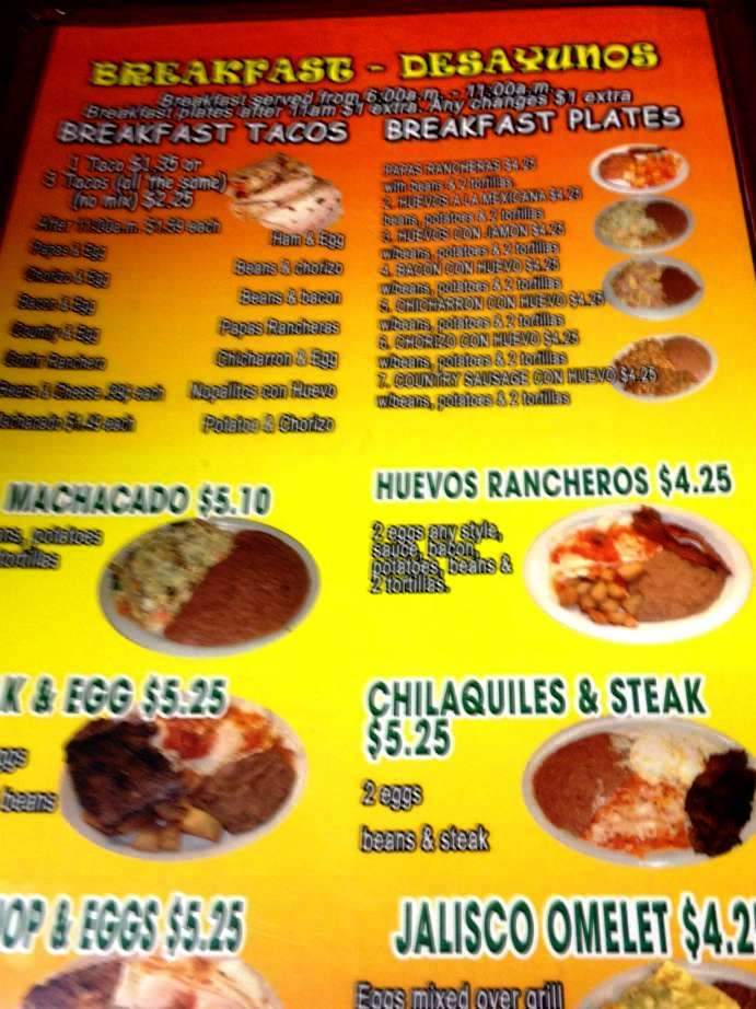 El Jalisco Lindo Grill - San Antonio, TX menu_pic