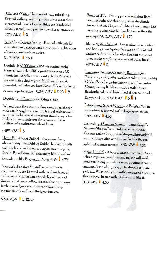 Franklin's Pub Grill - Philadelphia, PA menu_pic
