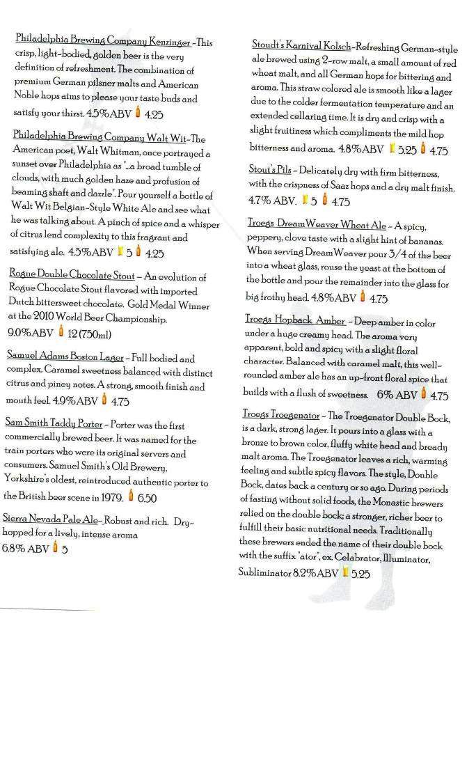 Franklin's Pub Grill - Philadelphia, PA menu_pic