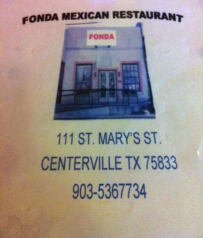Fonda Mexican Restaurant - Centerville, TX menu_pic