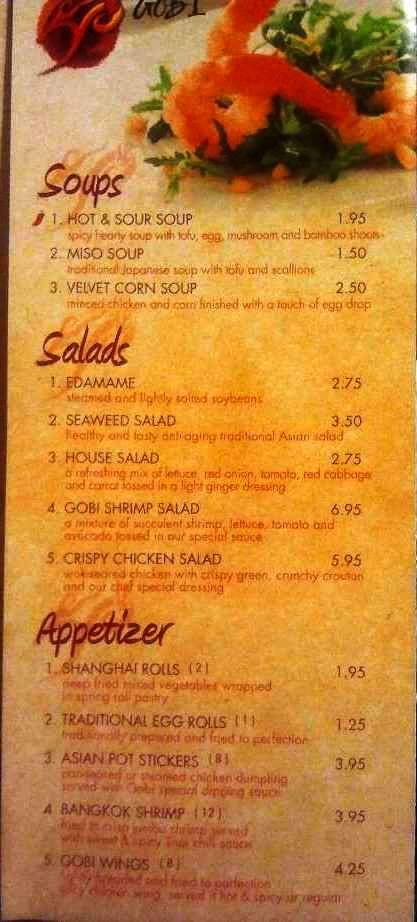 Gobi Mongolian Grill and Asian Diner - Denton, TX menu_pic