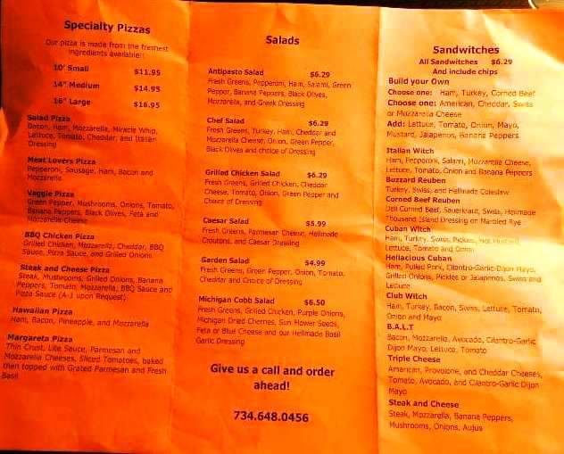 Hell's Kitchen - Pinckney, MI menu_pic