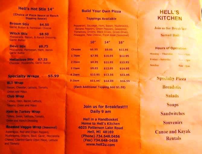 Hell's Kitchen - Pinckney, MI menu_pic