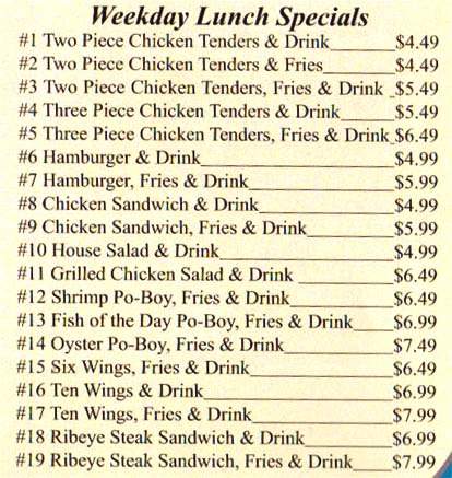J's Seafood Restaurant - Panama City, FL menu_pic