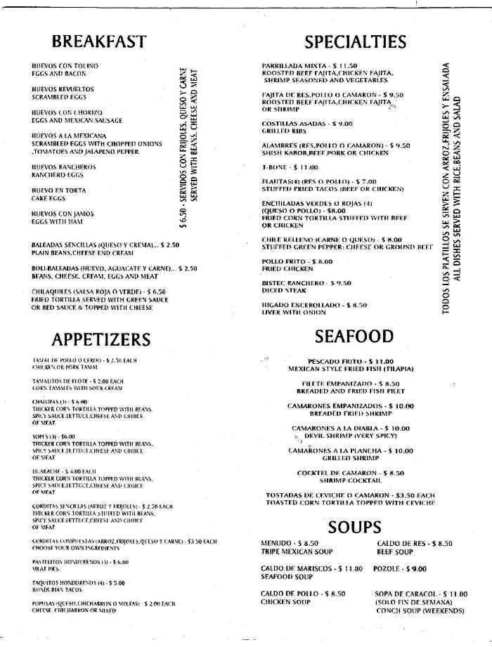Jalapeno's - River Ridge, LA menu_pic