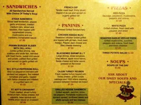 Kings Bistro - St Augustine, FL menu_pic