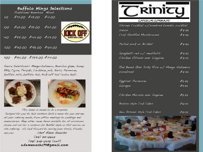 Menu of Kick Off Sports Bar Grill in Miami, OK 74354
