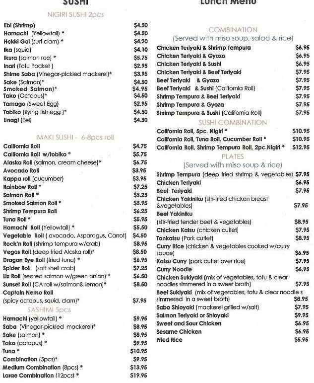 Kazumi House - Sandy, UT menu_pic