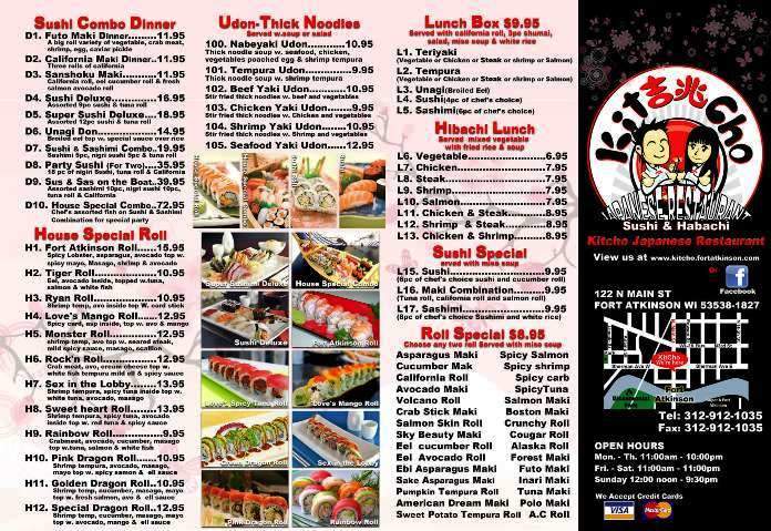 Kit Cho - Fort Atkinson, WI menu_pic