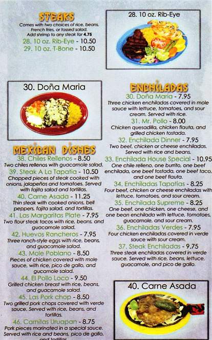 Las Margaritas - Opelika, AL menu_pic