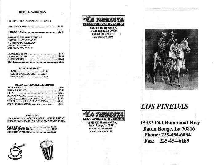 Los Pinedas - Baton Rouge, LA menu_pic