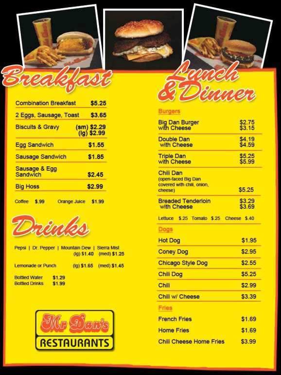 Mr Dan's - Indianapolis, IN menu_pic