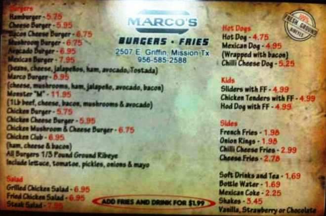 Marco's - Mission, TX menu_pic