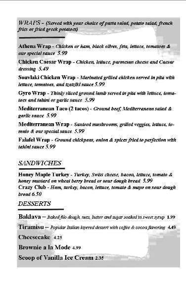 Olde Europe - Florence, SC menu_pic