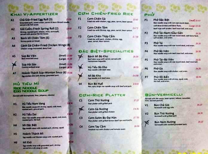 Ph Nguyen Vietnamese Noodle - Valparaiso, FL menu_pic