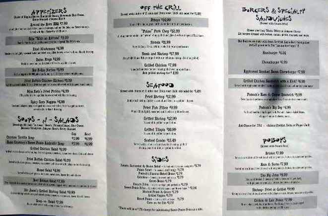 Podnuh's Rib House and Grill - Baton Rouge, LA menu_pic