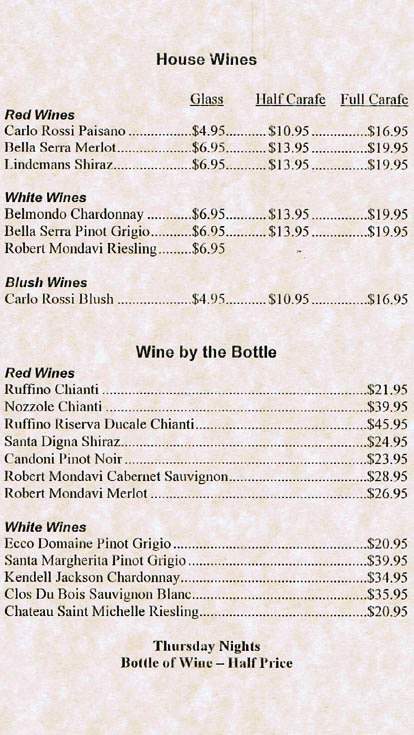 Pepinos Italian Kitchen - Burtonsville, MD menu_pic