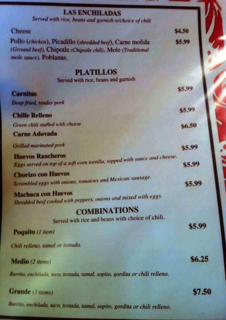 Que Rico - Farmington, NM menu_pic