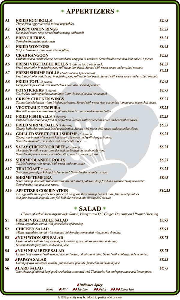 Royal Jasmine Thai Restaurant - Goodyear, AZ menu_pic