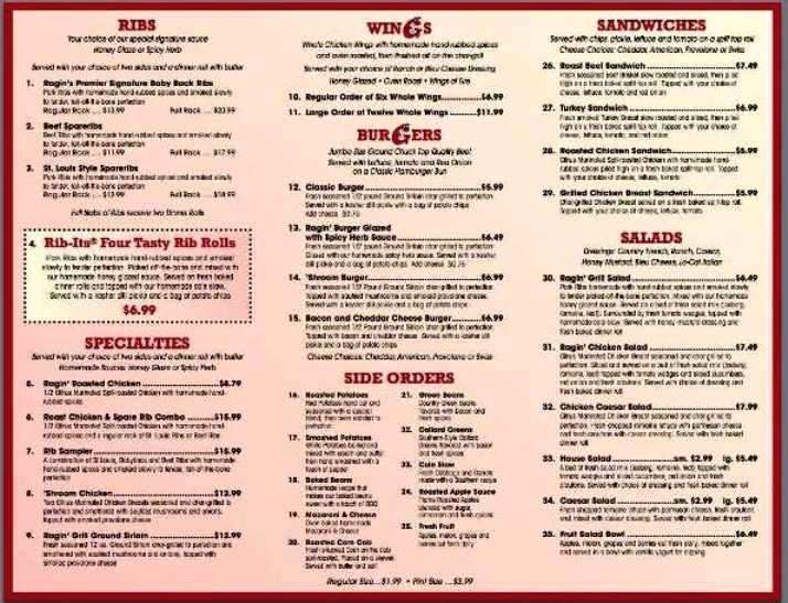 Ragin' Grill - St Petersburg, FL menu_pic