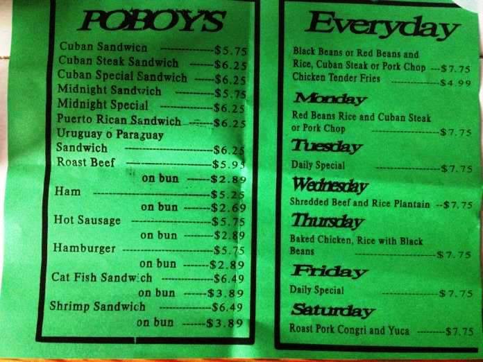 Regla - New Orleans, LA menu_pic