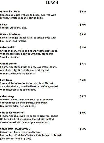 Red Iguana - Kingston, NH menu_pic