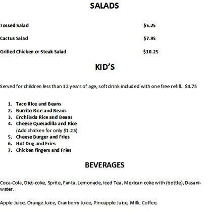 Red Iguana - Kingston, NH menu_pic