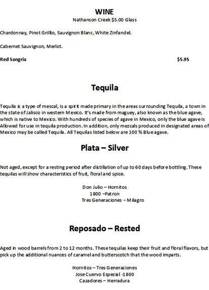 Red Iguana - Kingston, NH menu_pic