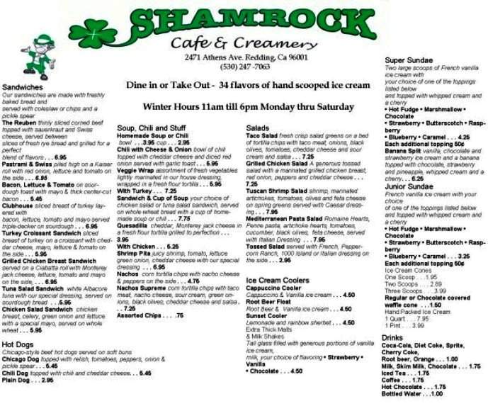 /380149768/Shamrock-Cafe-Creamery-Redding-CA - Redding, CA