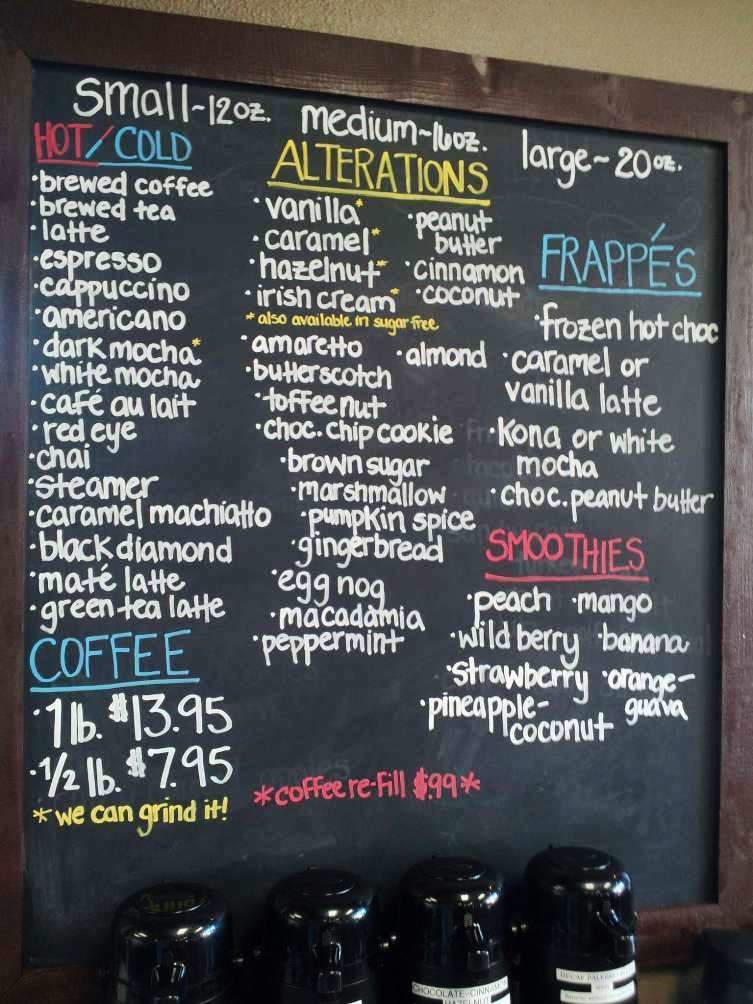 Ski Barista - Colorado Springs, CO menu_pic