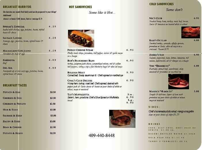 Spread'Z - Santa Fe, TX menu_pic