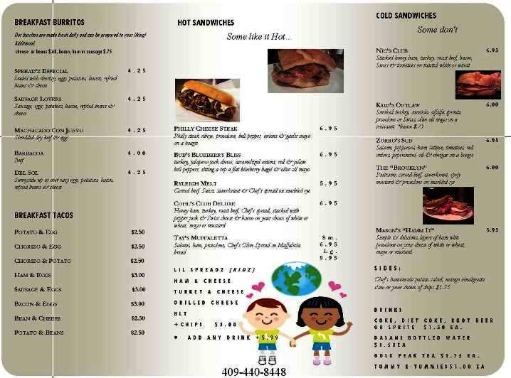 Spread'Z - Santa Fe, TX menu_pic