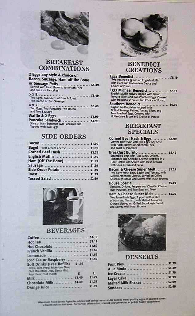 Sparta Family Restaurant - Sparta, WI menu_pic