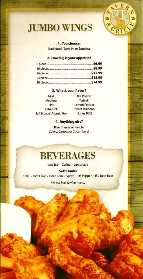 Taylor's Tavern Grille - Canton, GA menu_pic