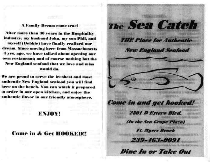 The Sea Catch - Fort Myers Beach, FL menu_pic