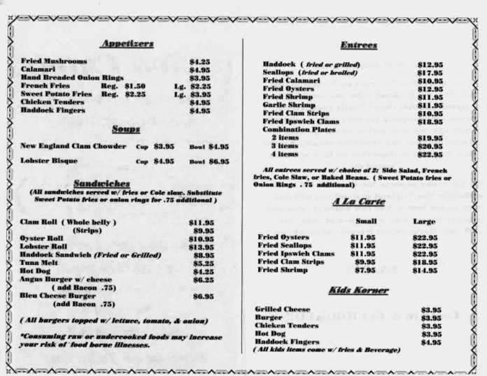 The Sea Catch - Fort Myers Beach, FL menu_pic